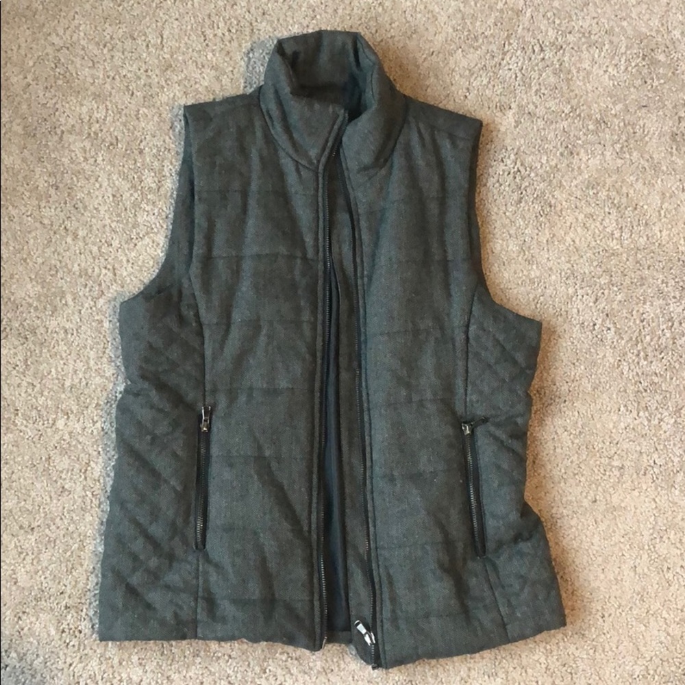 Houndstooth Puffy Vest